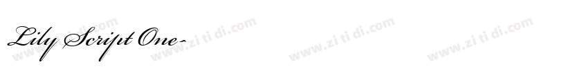 Lily Script One字体转换